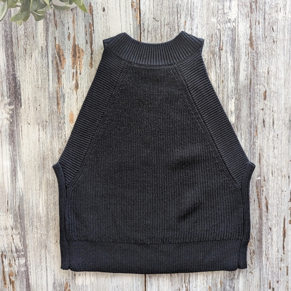 Aritzia Wilfred New Halter Knit Tank Black Size Small - Picture 6 of 8